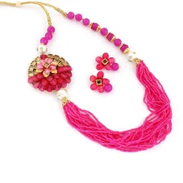 ahoora Gold-Plated Beaded Jewellery Set-image-0