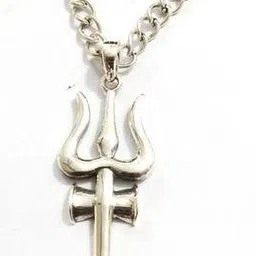 RAVIOUR LIFESTYLE Unisex Trishul Shiv Silver Contemporary Pendant-image-26