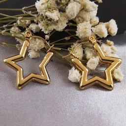 DressBerry Star Shaped Hoop Earrings-image-70