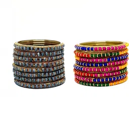 TRIOXY Multi Glass Artificial Stones & Beads Bangle-picture-36