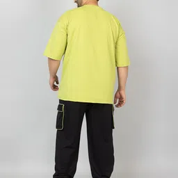 chkokko Men Top & Pyjama Set Light Green Printed image 2