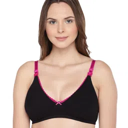 Inner Sense Laced Organic Antimicrobial Nursing Bra Pack of 2 - Black & White image 2