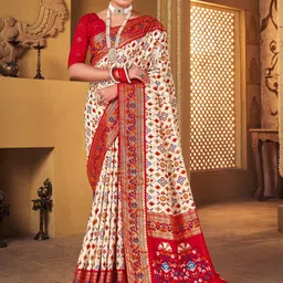 sareemall Self Design Patola Silk Blend Saree-picture-22