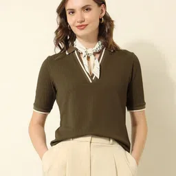 U.S. Polo Assn. Women Women Polo Collar Pockets T-shirt-picture-25