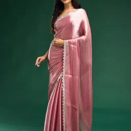 kasee Solid Embellished Saree image 2