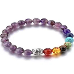 SHARU Unisex Citrine Beaded Elasticated Bracelet-picture-34