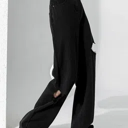 StyleCast Women Relaxed Fit High-Rise Slash Knee Jeans image 5