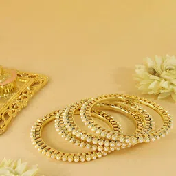 LAVAZZA Set Of 4 Gold-Plated CZ-Studded Bangles image 1