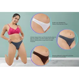 ORLIZEA women Set Of 3 Cotton Blend Thongs image 3