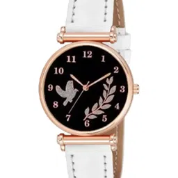 Miss Perfect Women Printed Dial & Leather Cut Work Straps Analogue Watch QE157-picture-16