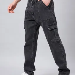 STUDIO NEXX Men Relaxed Fit Cargo Style Jeans image 2