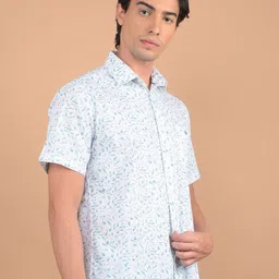 Crimsoune Club Men Slim Fit Floral Opaque Printed Casual Shirt image 3