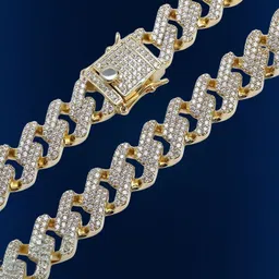JaishreeFab Unisex Gold-Plated Cubic Zirconia Studded Link Bracelet image 3