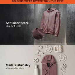 DAMENSCH Men Solid Full Zip Hooded Sweatshirt image 4