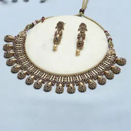 Biba Gold-Plated Stone-Studded Jewellery Set image 4