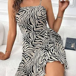 Popwings Animal Print Fit & Flare Dress image 3