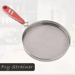heart home Steel Papad & Phulka Roasting Net Roti Grill Jali for Gas Stove | Silver Strainer image 2