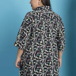 theRebelinme Floral Print Shirt Style Longline Top image 5