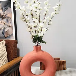 real pbr White & Green Cherry Blossom Bunch Artificial Flower image 5