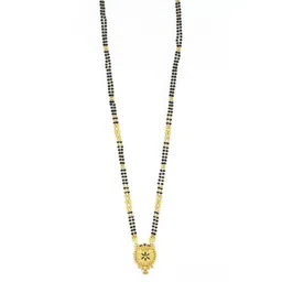 NINAMAAYRA Gold-Plated Brass Artificial Stones & Beads Mangalsutra-picture-20