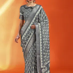 Anouk Rustic Ethnic Motifs Zari Silk Cotton Sungudi Saree-picture-18