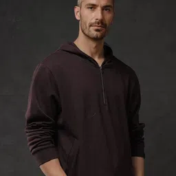 RARE RABBIT Men Hooded Pullover Cotton Sweatshirt image 3