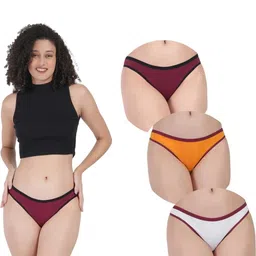 ORLIZEA Pack of 3 Women Low-Rise Cotton Blend Thongs-picture-24