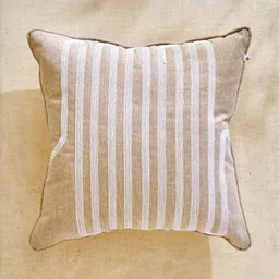 Home Centre Dew Decor Cordmuse Beige & White Embroidered Square Shaped Pre-Filled Cushion-picture-21