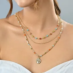 ToniQ Gold-Plated Layered Necklace-image-33
