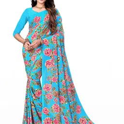 KANOODA Floral Printed Daily Wear Pure Georgette Saree-picture-15