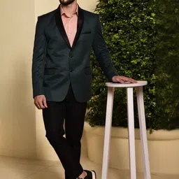 PRINTCULTR Tuxedo Double Vent Blazer-image-58