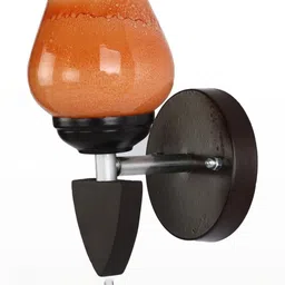 1ST TIME Set Of 4 Orange Glass Wall Lamp image 3