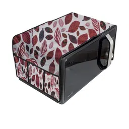 Waterproof & Dustproof PVC Microwave Oven Top Cover with 6 Utility Pockets Ditz-image-5