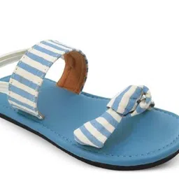 THE MADRAS TRUNK Kids Striped Open Toe Flats image 4