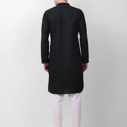 Koshin Men Embroidered Thread Work Cotton Kurta image 2
