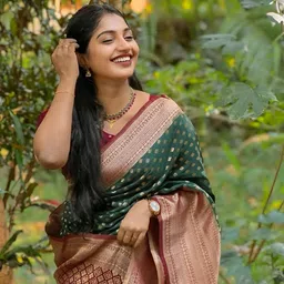 CANIZZARO Woven Design Embellished Zari Banarasi Saree image 3