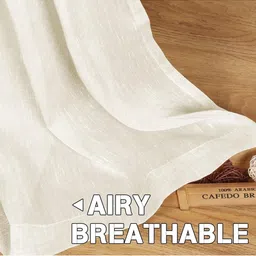 B' Decorlish Cream-Coloured Sheer Door Curtain image 2