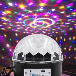 universal trades Bluetooth Stage Light Led Crystal Rotating Ball Strobe Lighting with Remote for Home Birthday Wedding Party Single Disco Ball-picture-21