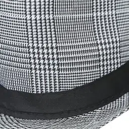 FabSeasons Unisex White Checked Fedora Hat image 5