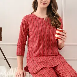 Dreambe Women Printed Night suit-image-75