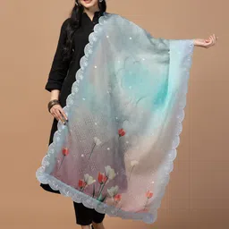 Kaizen TEXO FAB Printed Organza Dupatta-picture-23