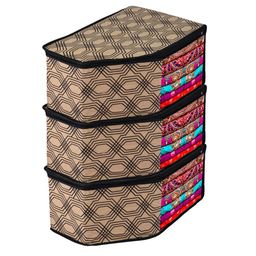 Kuber Industries Coffee Brown Set of 3 Regular Multi-Utility Organisers-picture-19