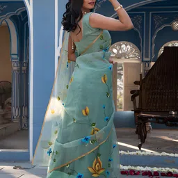 Anouk Floral Organza Saree image 5