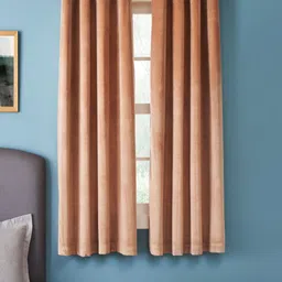 Deco Window Orange Set of 2 Room Darkening Window Curtain-image-73