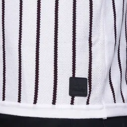 PULAKIN Striped Polo Collar Pure Cotton T-shirt image 2