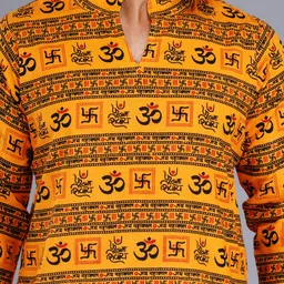 nitya feb Men Printed Pure Cotton Straight Kurta image 4