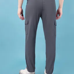 technosport Men Solid Grey Track Pants image 2