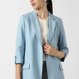 van heusen Women Solid Single Breasted Formal Blazer-picture-23