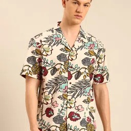 voroxy Men Regular Fit Printed Lapel Collar Casual Shirt image 5