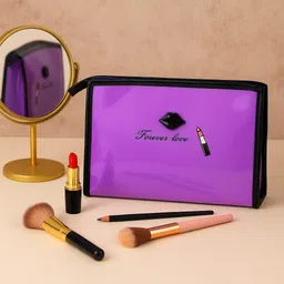 saanvii Girls Purple Cosmetic Bag image 1